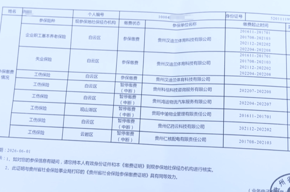 月月扣社保、公司却零缴费！贵阳一女子四万余元生育津贴无法领取，产后返岗还遭“冷暴力”，维权发现企业法人已变更